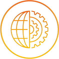 Icon representing artificial intelligence and technology innovation for the AI in Action conference track.