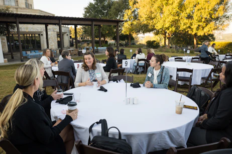 CSW Attendees Eating Outside