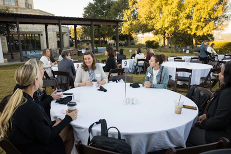 CSW Attendees Eating Outside