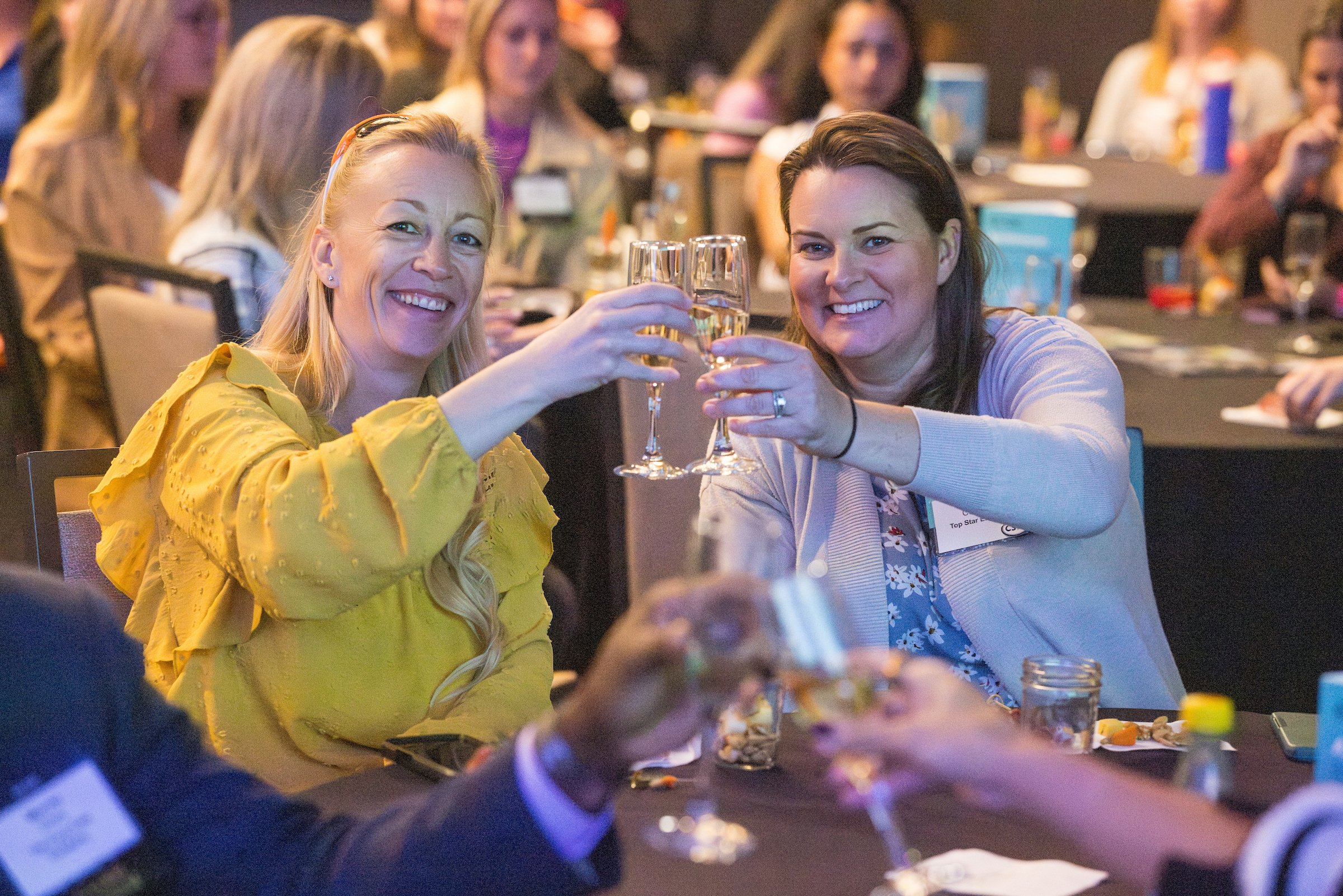 CSW attendees chatting.