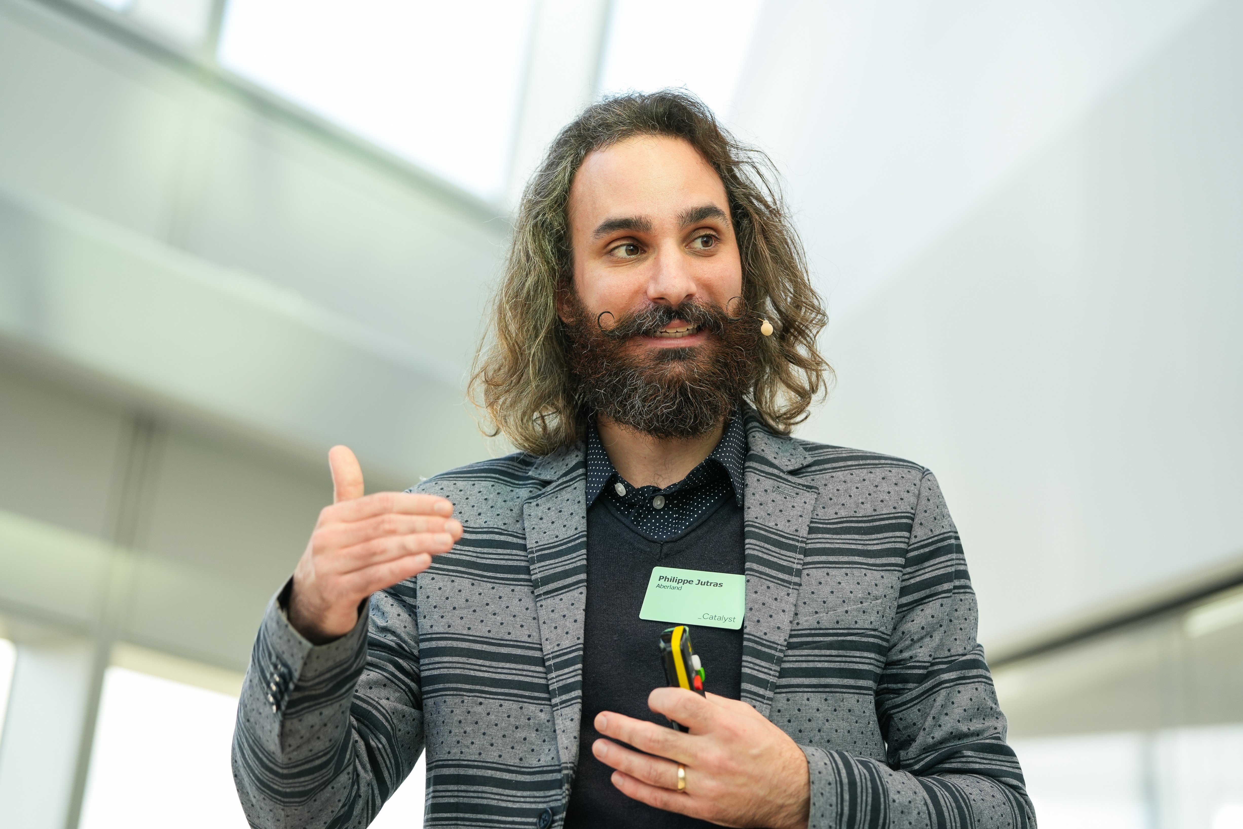 Man speaking on stage