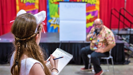 Joe Wos is leading a special sketching event in the Family Zone at CALGARY EXPO 2023