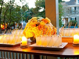 orange cocktail trays