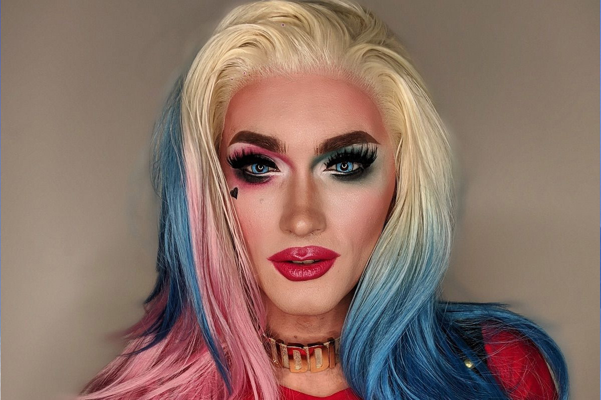 Juice Boxx dressed as Harley Quinn
