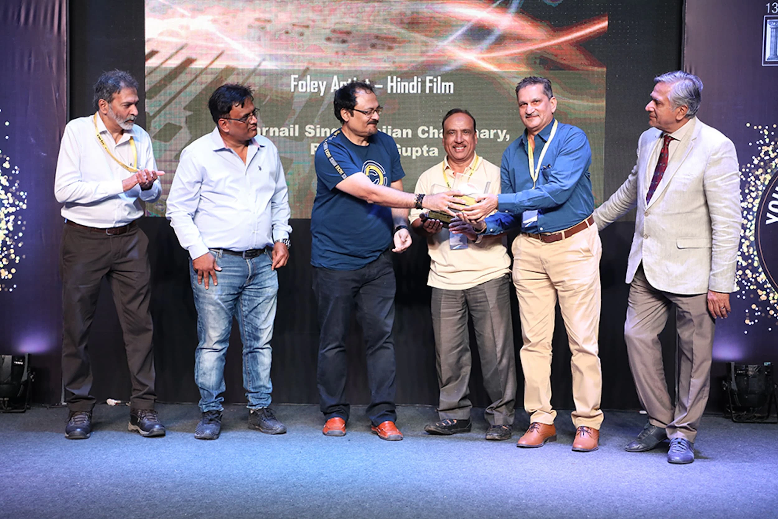 Karnail Singh, Sajjan Chaudhary & Rajendra Gupta awarded for Foley Artist - Hindi Film