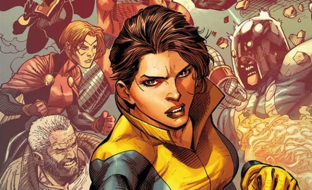 X-Men character Kitty Pryde in a fighting stance staring defiantly forward