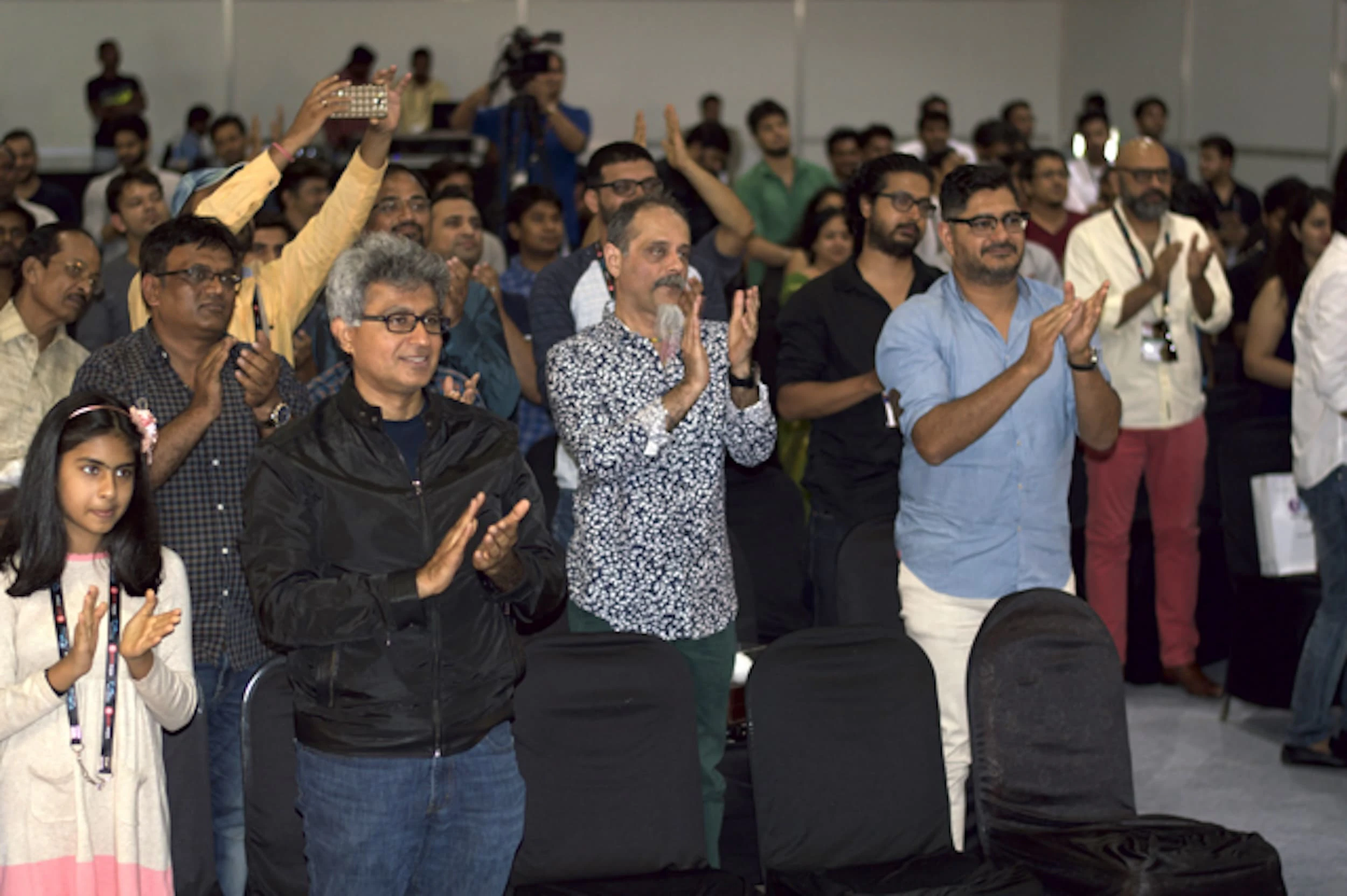 Lifetime Achievement Award winner Satish Gupta receives a standing ovation