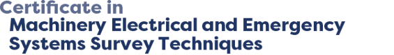 Certificate in Machinery Electrical and Emergency Systems Survey Techniques