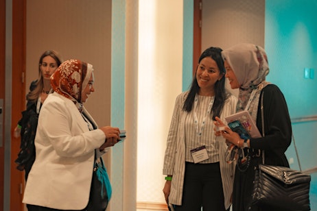 Networking ladies at flame