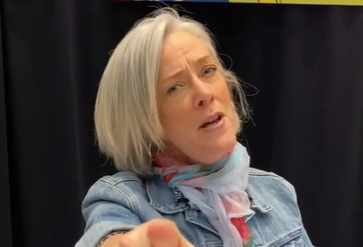 Screenshot of the viral video featuring Linda Balantyne