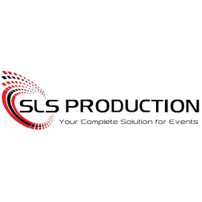 SLS Production logo – SES 2025 Exhibitor providing full-service event production and audiovisual support