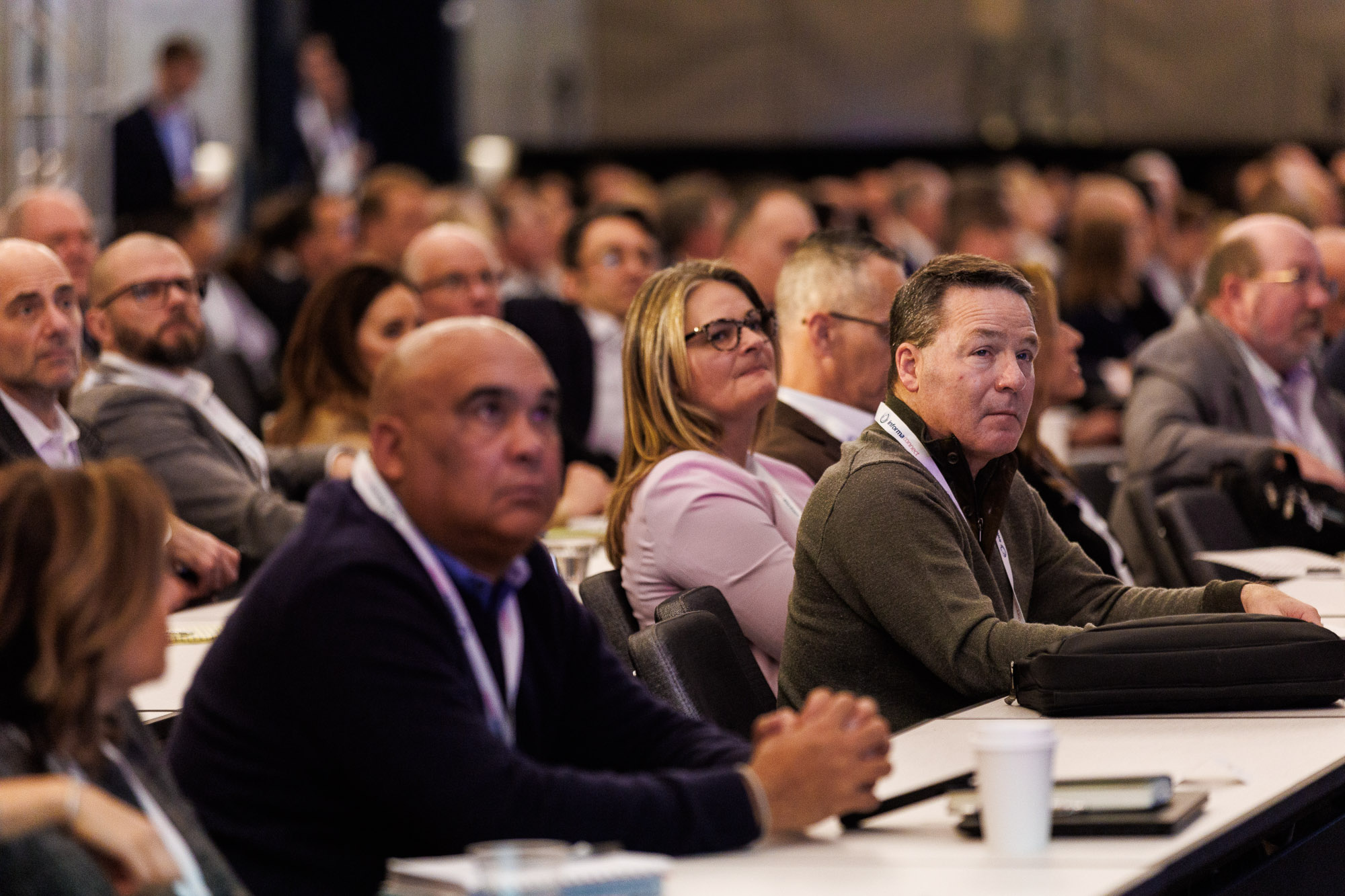 A room of pharma industry professionals listen intently at Trade and Channel Strategies