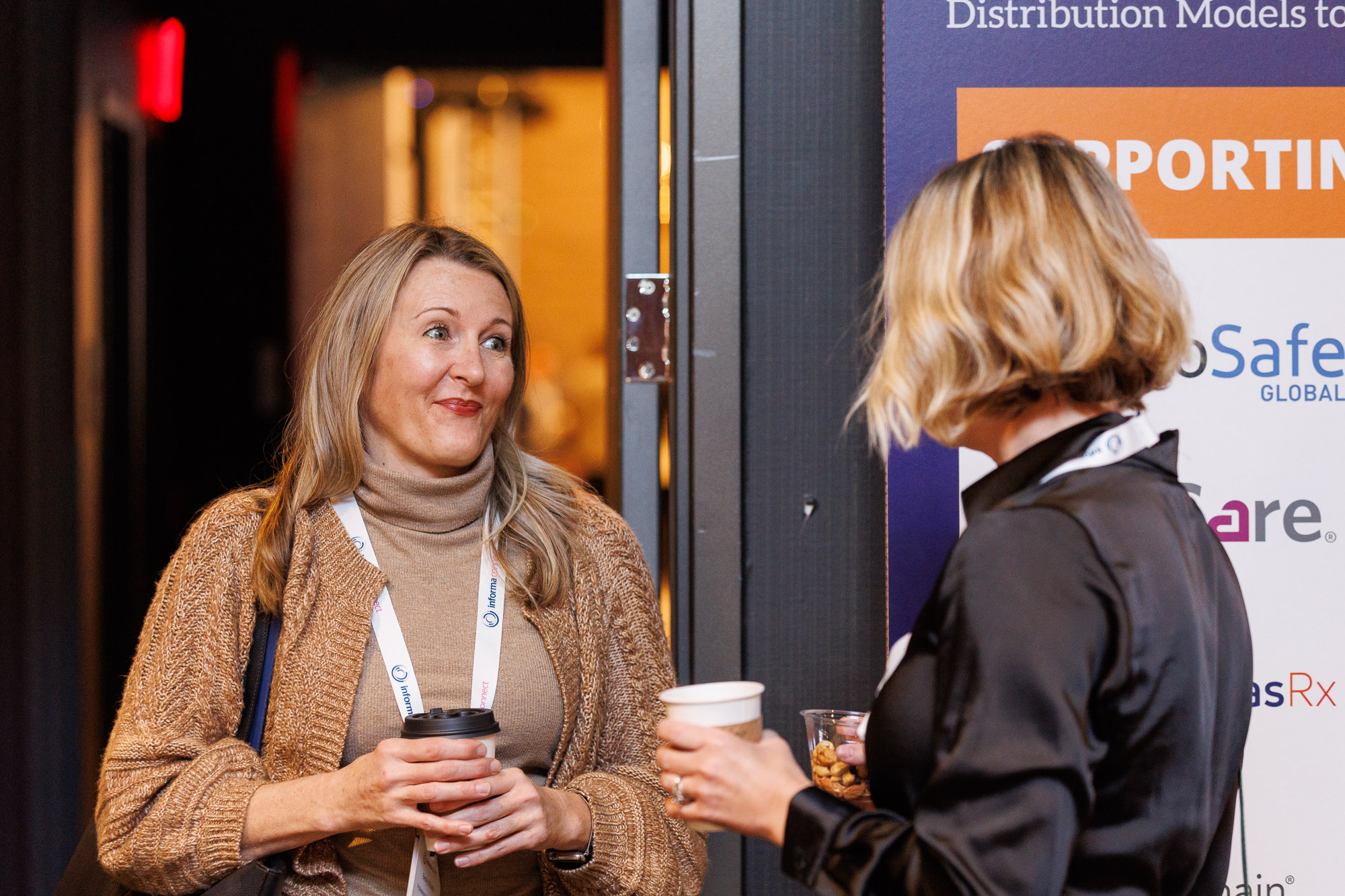 Two women networking
