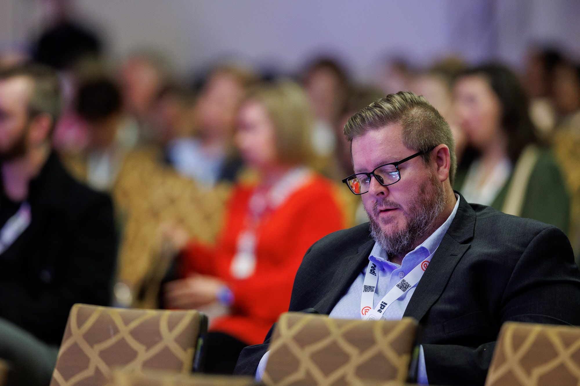 Close up of Access USA conference attendee