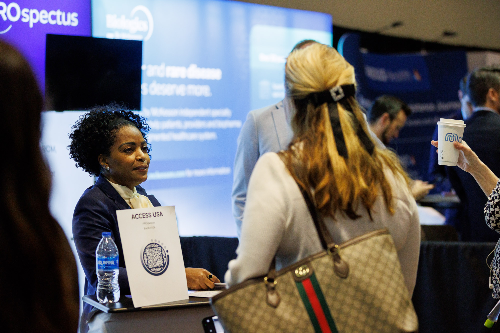 Exhibitors networking at PAP conference