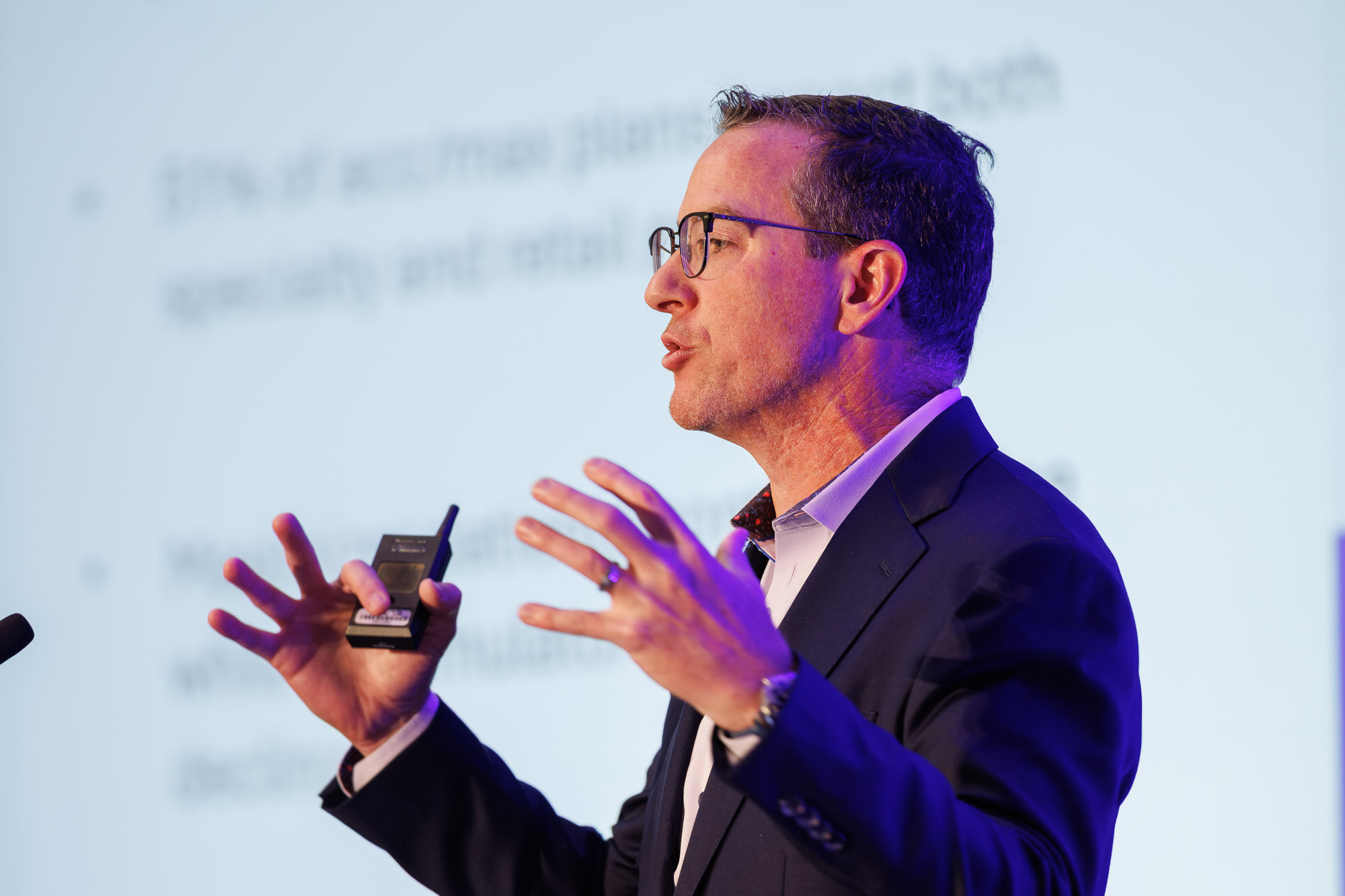 Pharma expert delivering a presentation