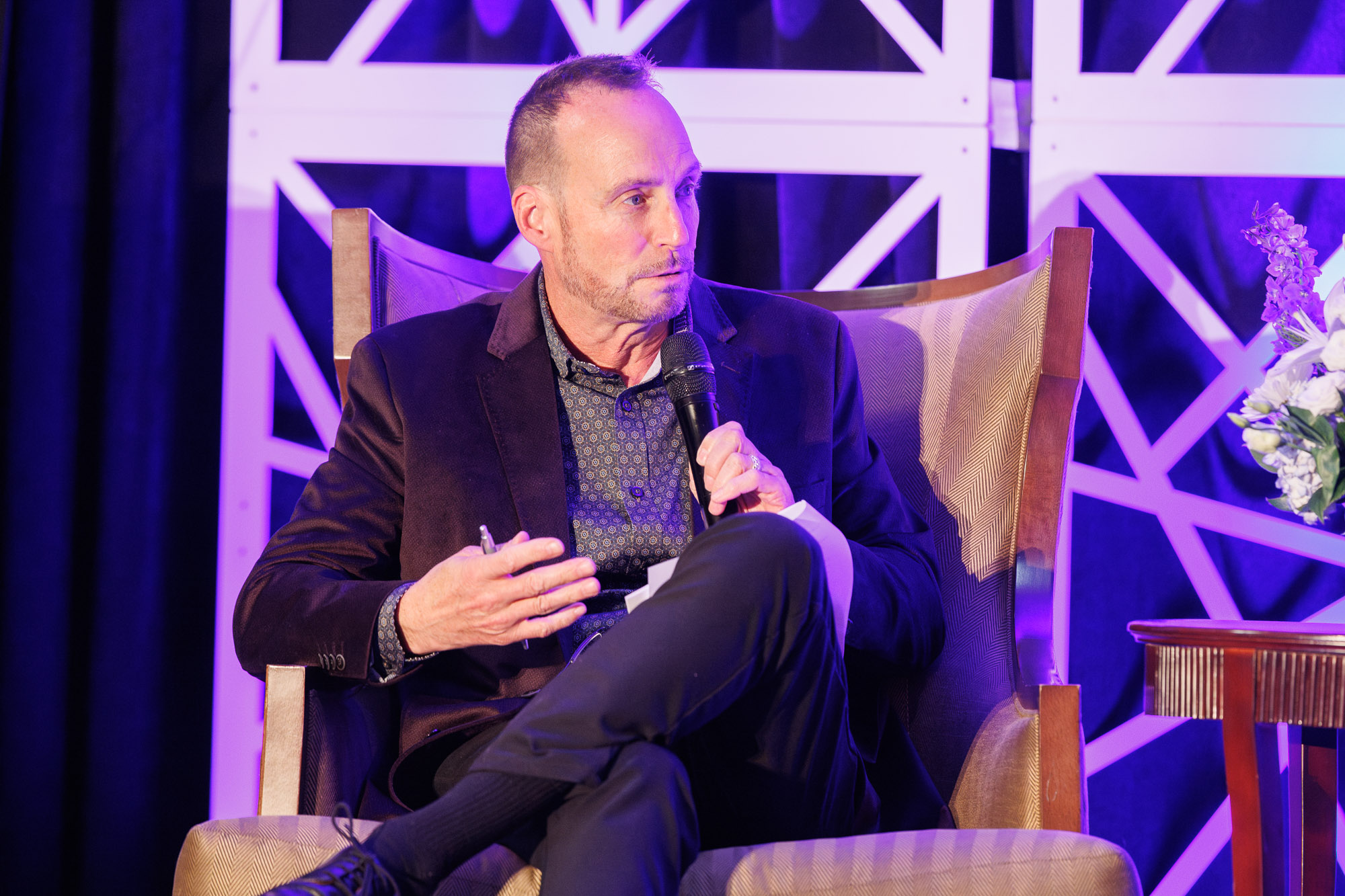 Pharmaceutical expert during a panel discussion