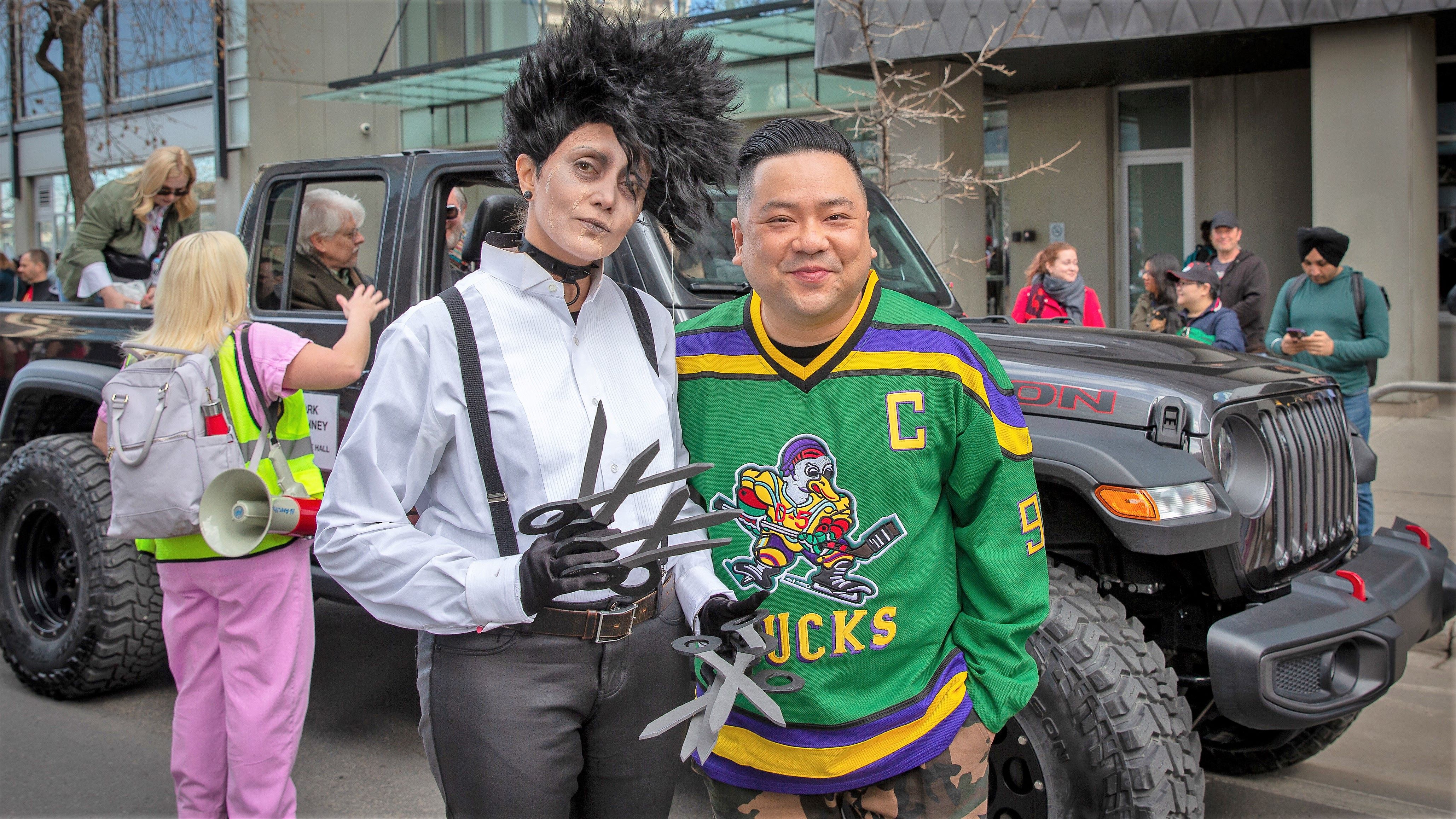 Mayor Jyoti Gondek and Andrew Phung