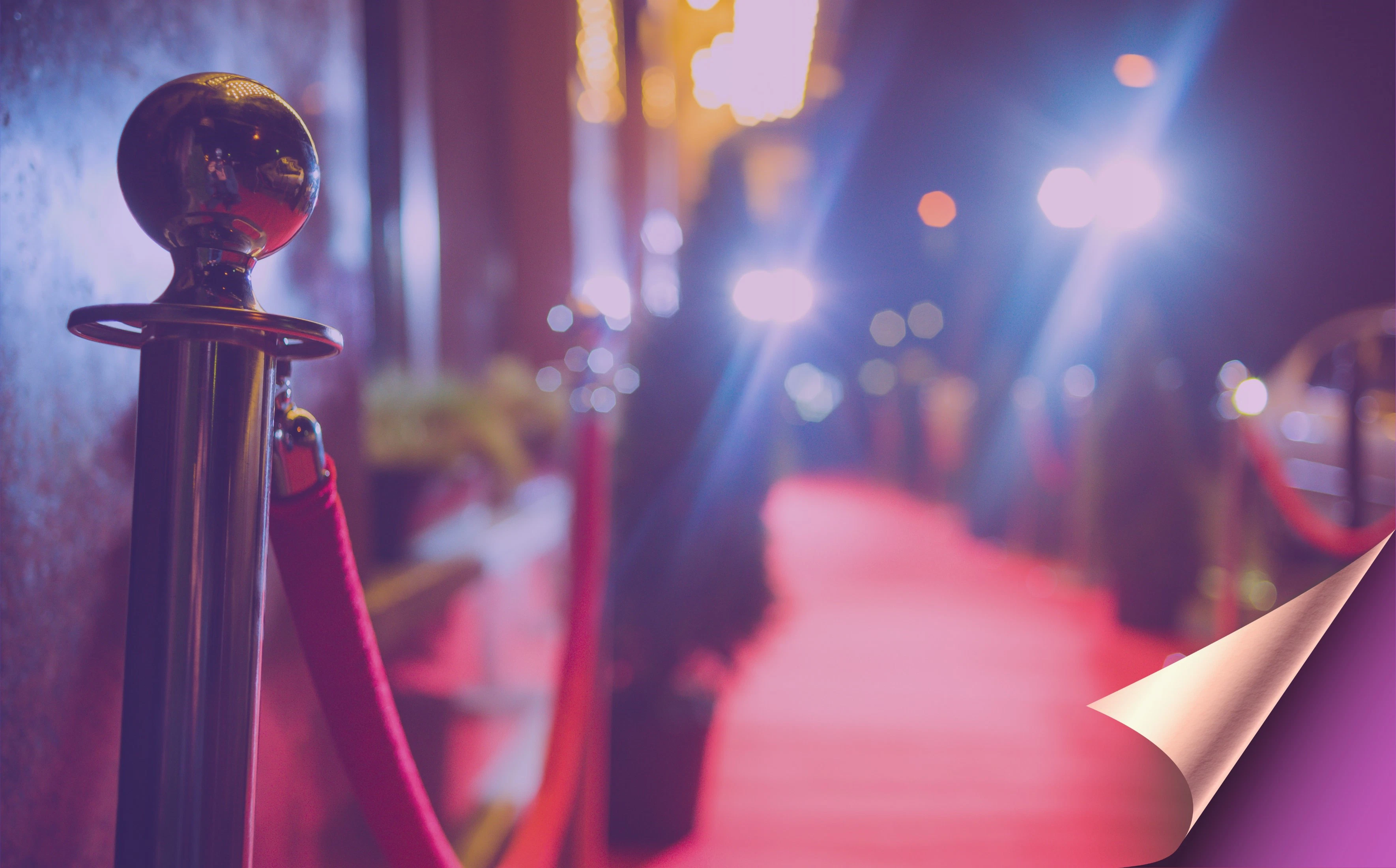 Red carpet and velvet ropes at the entrance of the Middle East Event Awards 2025 at Madinat Jumeirah, Dubai.