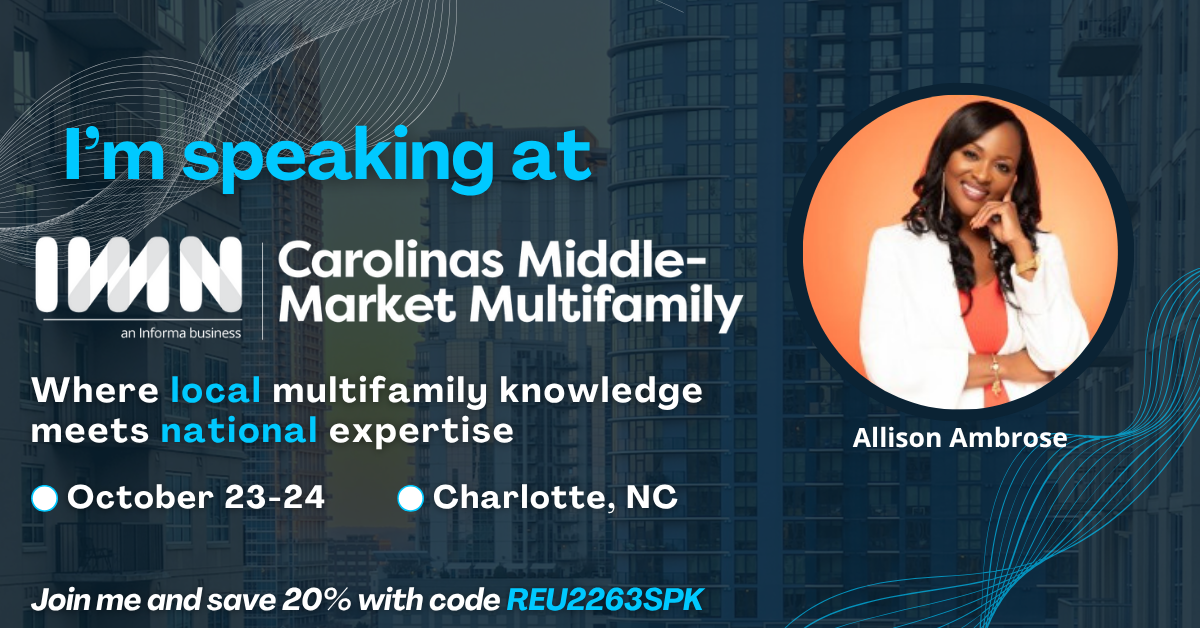 Carolinas Middle-Market Multifamily Marketing Banner for Speakers