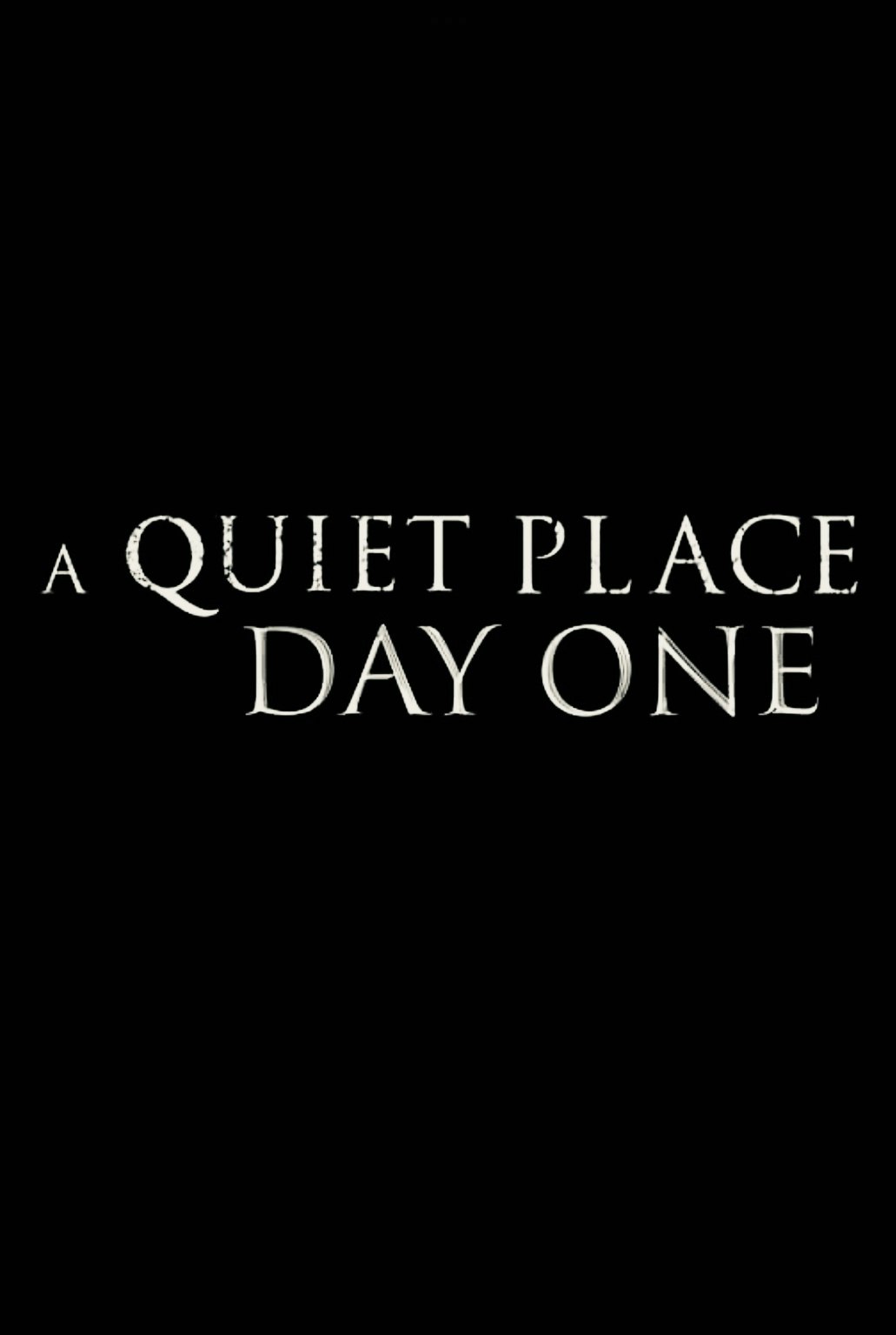 The poster for the movie. Black background with white text with the movie's title