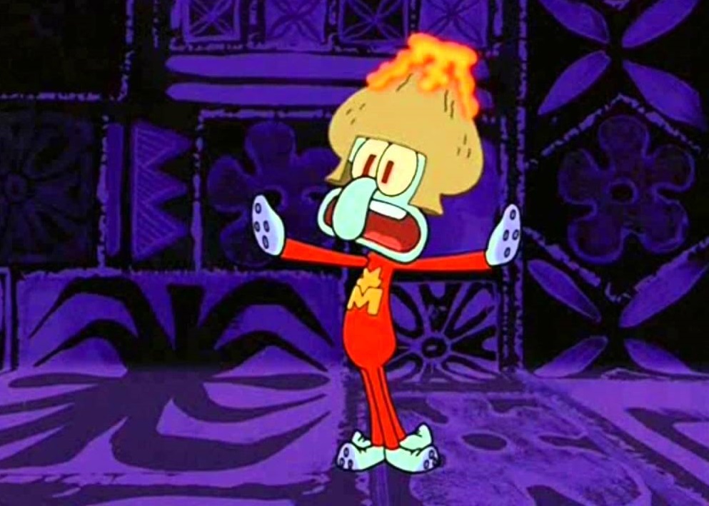 Squidward as Krakatoa from SpongeBob Squarepants