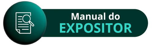 Botão verde com a frase "manual do expositor" e o ícone de um papel com uma lupa a esquerda.