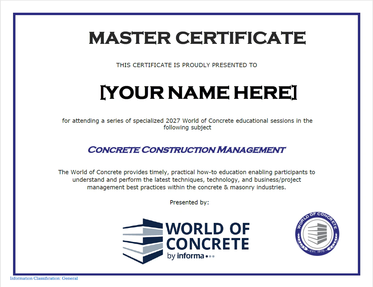 Master Certificate