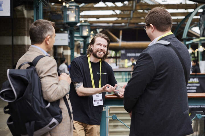 Meeting between three delegates at The AI Summit London