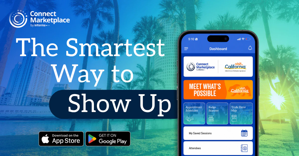 A graphic featuring a photo of a woman scrolling through the Connect Marketplace app on her phone. There is text below the photo reading "App Is Live!"