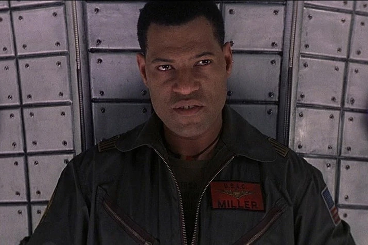 Captain Miller stands very seriously on the Event Horizon