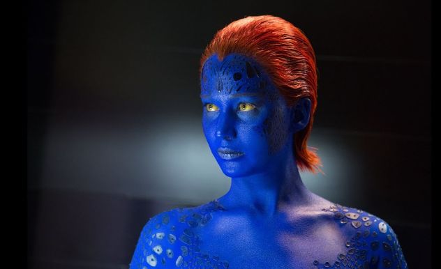 X-men character Mystique looking off-camera