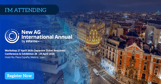 Attendee banner for New AG International Annual, designed for event participants to share their attendance.