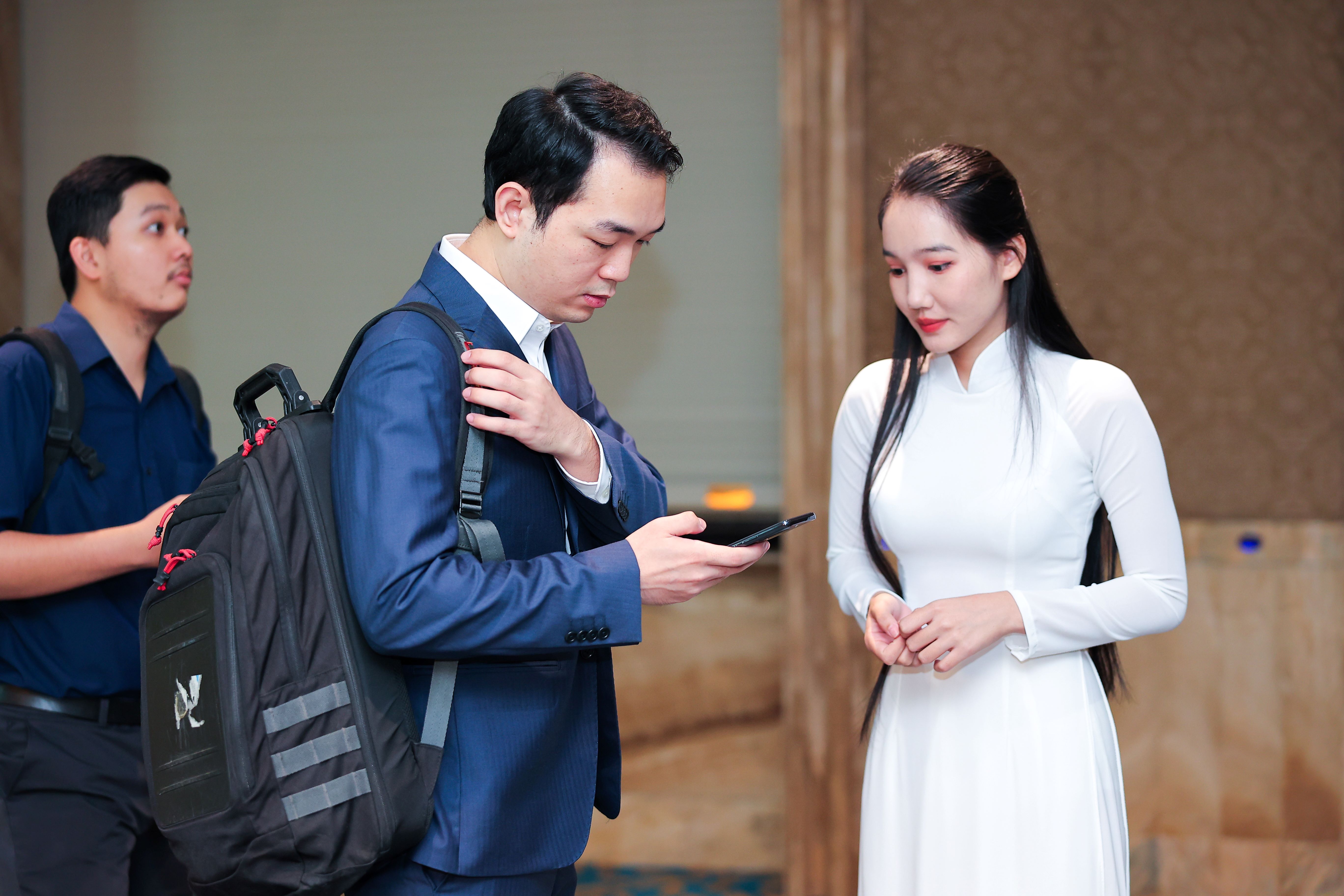 networking at booth at asia international coffee conference