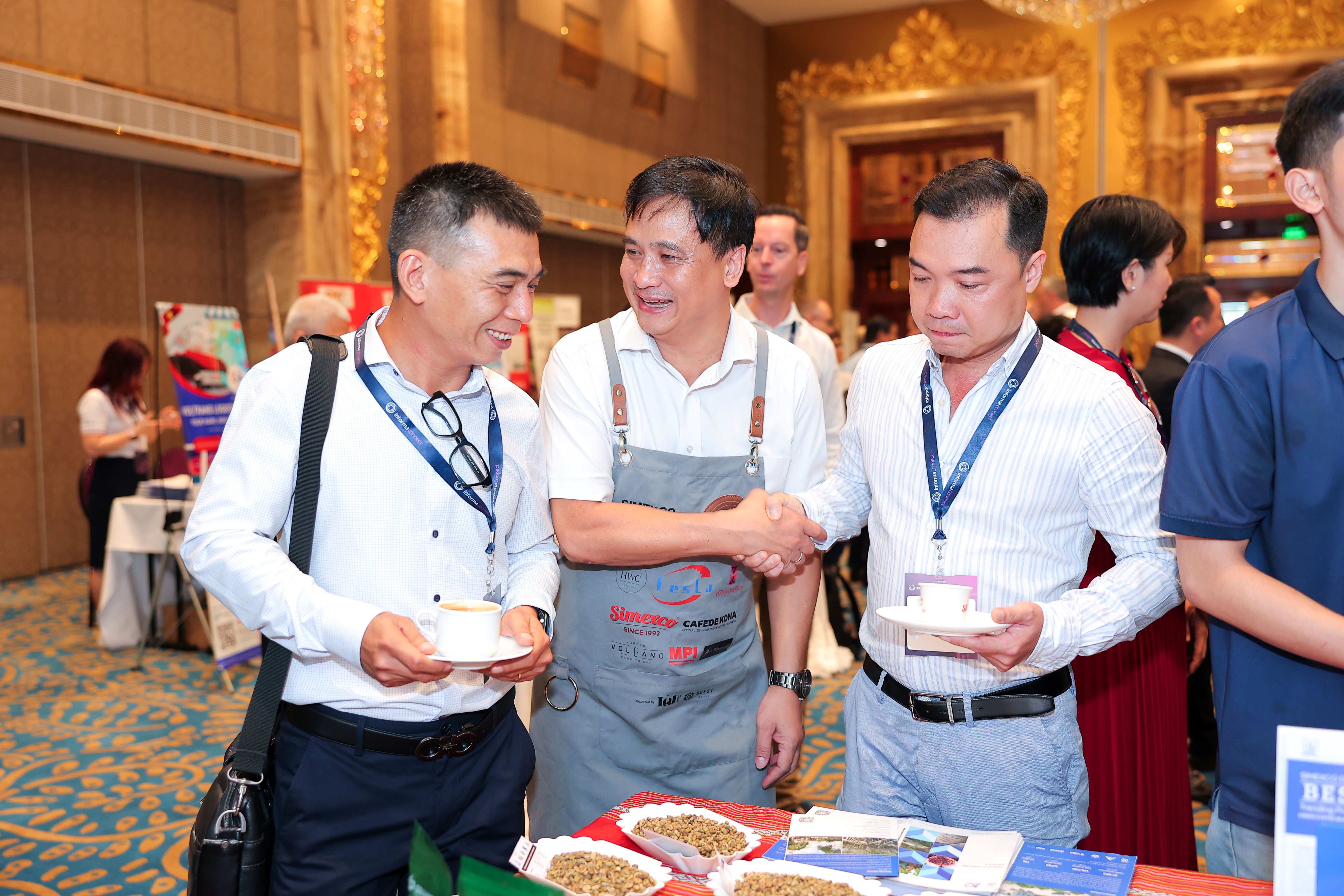booth representatives at asia international coffee conference