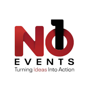 No1 Events logo – SES 2026 Sponsor offering 360° event management, large-scale tech-driven festivals, motor shows, and corporate exhibition production