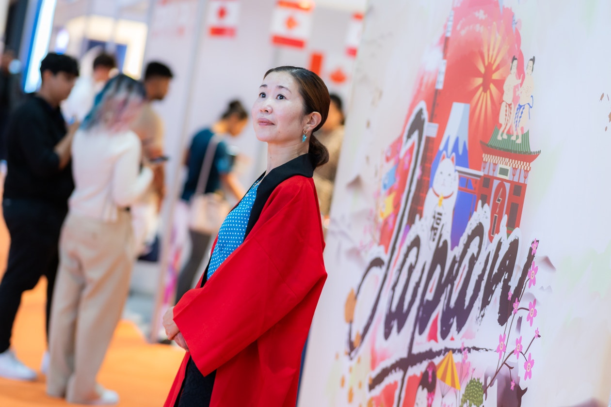 Japanese exhibitor highlights study opportunities and cultural exchange programmes at Najah Abu Dhabi education international fair.