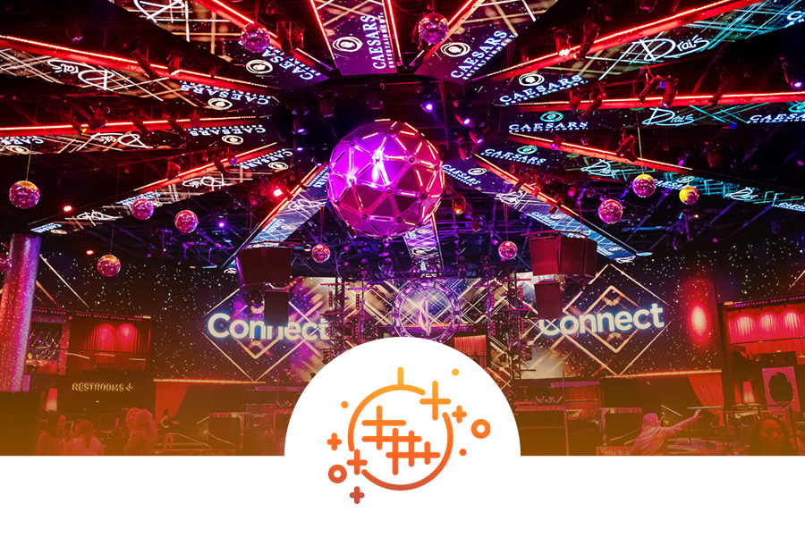 An opening reception at a Connect event.