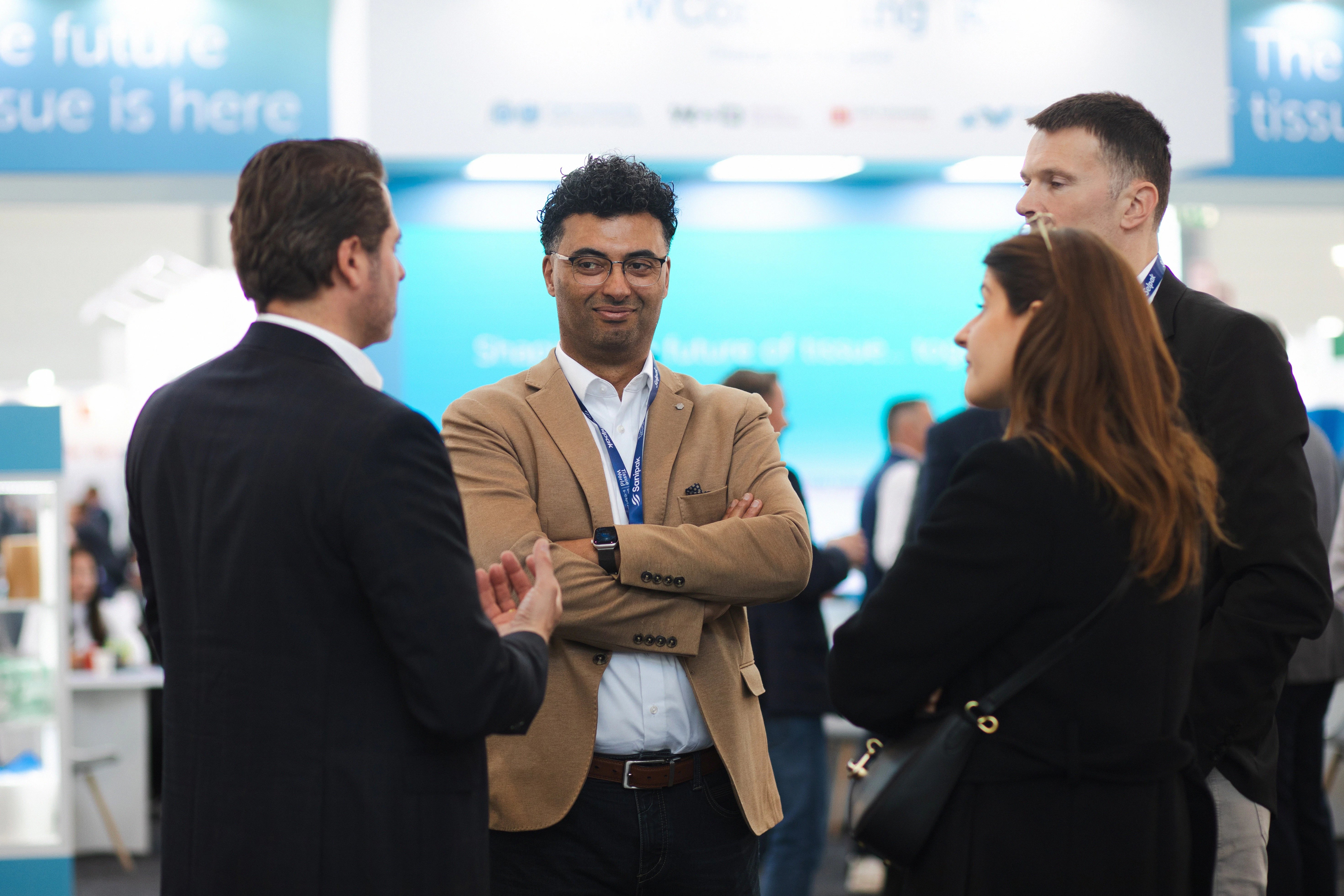 Tissue World visitors meeting exhibitors