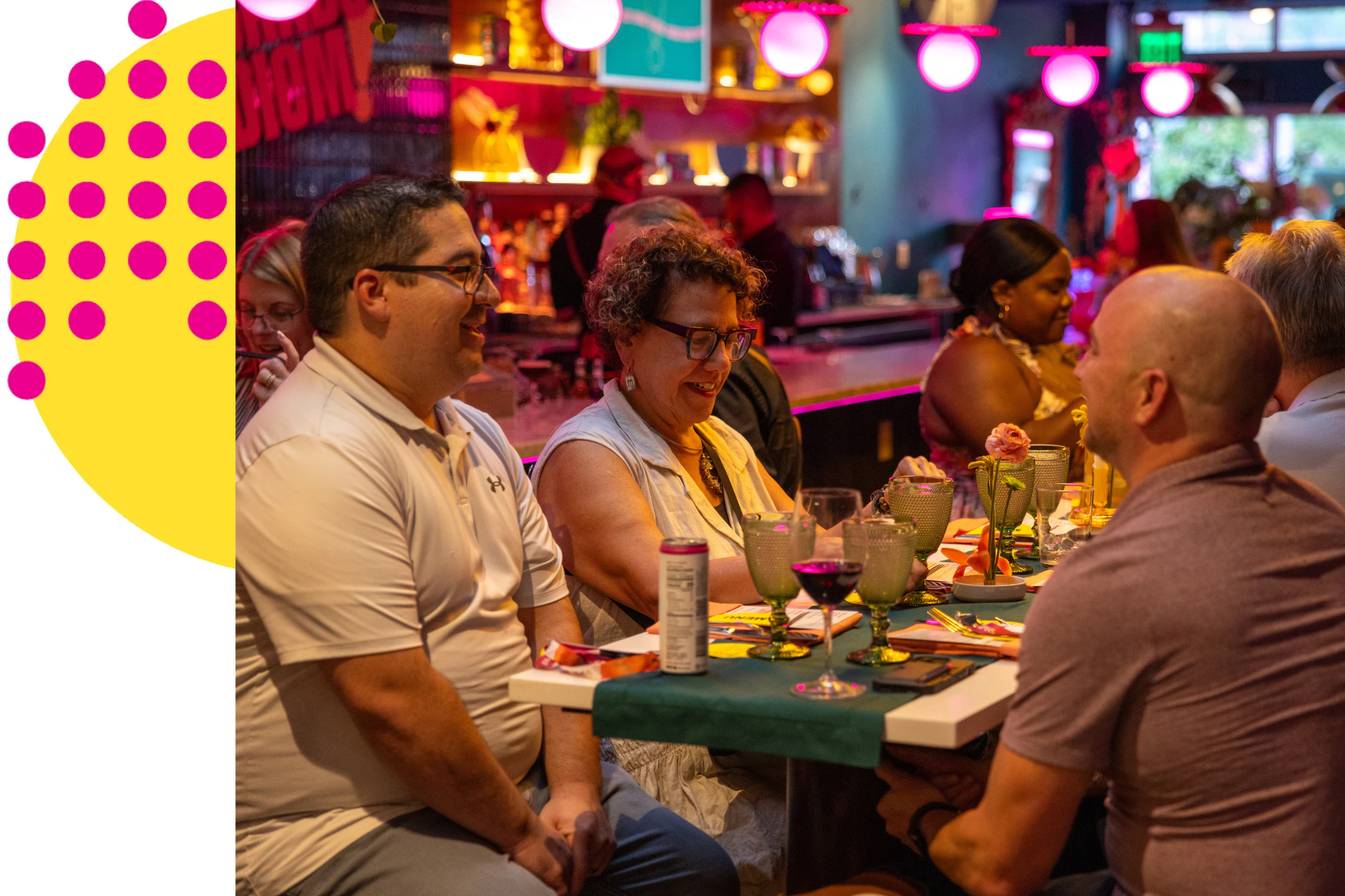 Dine-Around image of people at restaurant