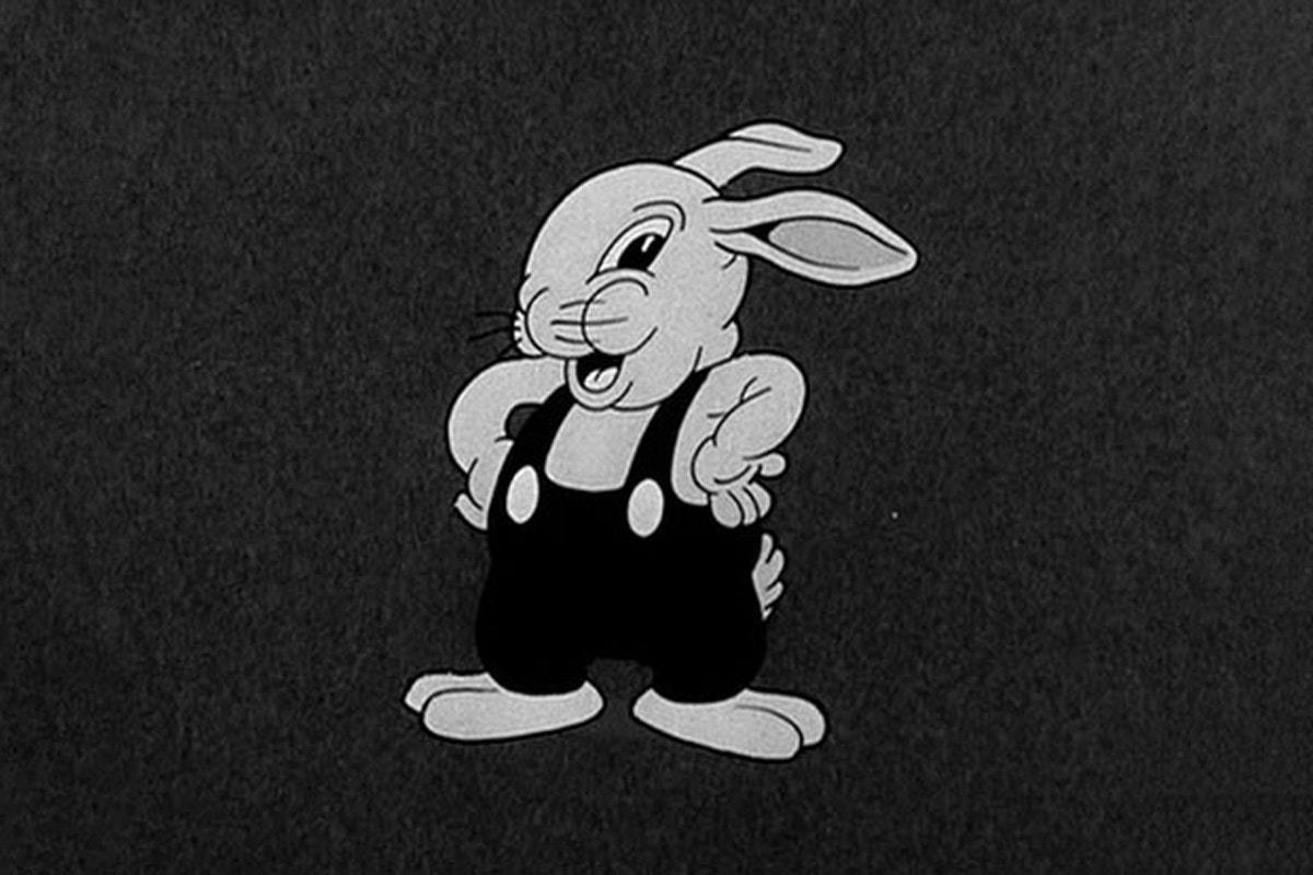A completely different looking Oswald Rabbit that more closely resembles a real life white rabbit than Oswald