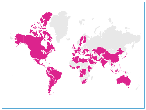 World Map of Tissue World visitors