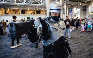 cosplayer cosplaying as RoboCop