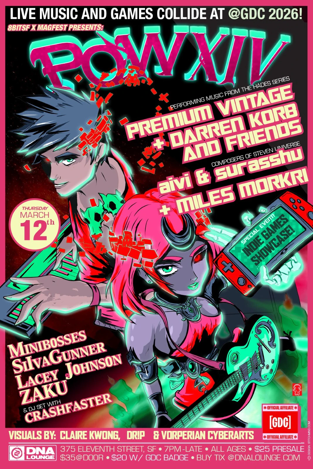 POW 14 - Aivi & Surasshu, Premium Vintage + Darren Korb, play the music of Hades, Super MadNES, Lacey Johnson, SiIvagunner