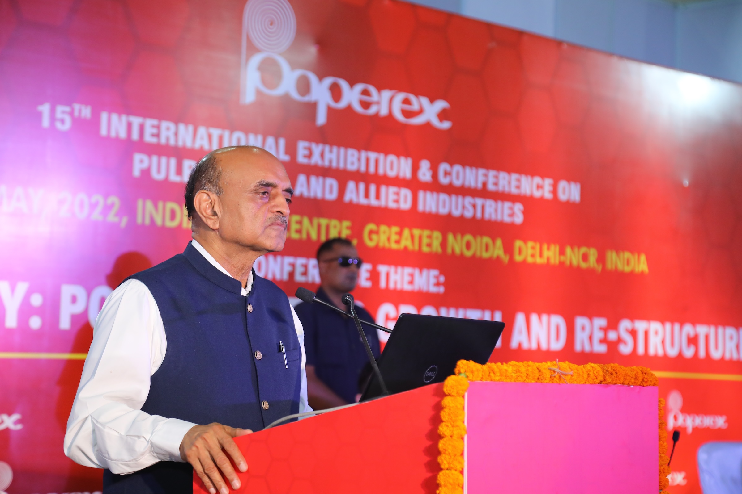 Speaker at Paperex pulp and paper industry conference in India.