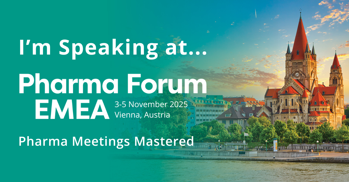 "I'm Taking the Stage at Pharma Forum EMEA" graphic for speakers