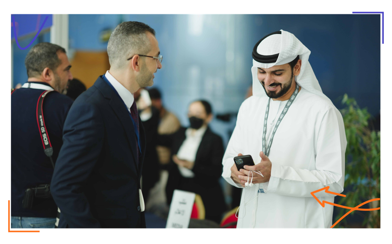 Emirati job seekers meeting recruiters from banking, energy and technology sectors at Tawdheef x Zaheb 2025 career expo in Abu Dhabi.
