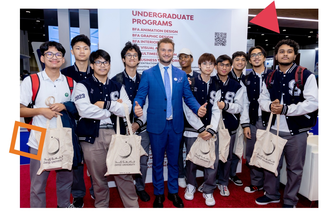 Teachers visiting Najah Expo with students, connecting with universities and discovering new academic programs.