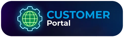 Botão verde com o texto "Portal do cliente" e o ícone de um laptop vazado na lateral esquerda.