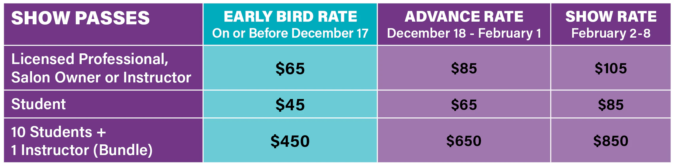 Premiere Anaheim Pricing